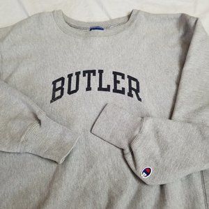 Vintage 90s Champion Reverse Weave Butler Sweatshirt Crewneck Gray Medium